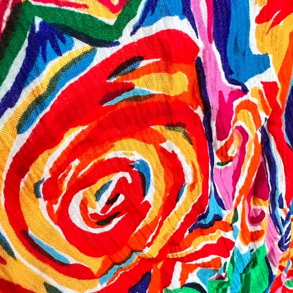 Oversized Vintage Abstract Floral Beaded Kimono Cardigan - Picture 2 of 12